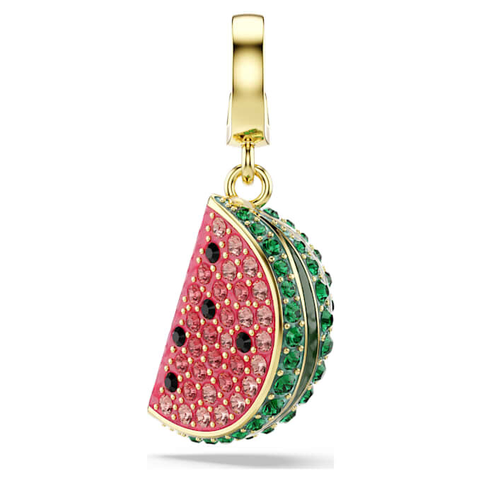 Talisman Idyllia cu tăieturi mixte, pepene verde, multicolor, placat cu aur Talisman Idyllia cu tăieturi mixte, pepene verde, multicolor, placat cu aur