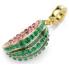Talisman Idyllia cu tăieturi mixte, pepene verde, multicolor, placat cu aur Talisman Idyllia cu tăieturi mixte, pepene verde, multicolor, placat cu aur