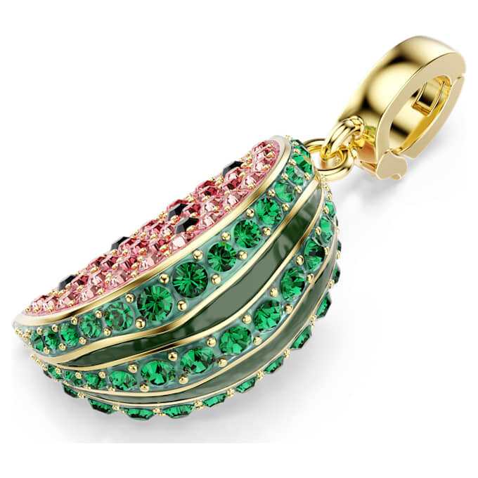 Talisman Idyllia cu tăieturi mixte, pepene verde, multicolor, placat cu aur Talisman Idyllia cu tăieturi mixte, pepene verde, multicolor, placat cu aur
