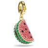 Talisman Idyllia cu tăieturi mixte, pepene verde, multicolor, placat cu aur Talisman Idyllia cu tăieturi mixte, pepene verde, multicolor, placat cu aur