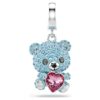 Talisman Idyllia cu tăieturi mixte, ursuleț, albastru, placat cu rodiu Talisman Idyllia cu tăieturi mixte, ursuleț, albastru, placat cu rodiu