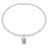 Talisman Idyllia cu tăieturi mixte, ursuleț, albastru, placat cu rodiu Talisman Idyllia cu tăieturi mixte, ursuleț, albastru, placat cu rodiu
