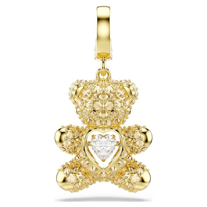 Talisman Idyllia cu tăieturi mixte, ursuleț, nuanță aurie, placat cu aur Talisman Idyllia cu tăieturi mixte, ursuleț, nuanță aurie, placat cu aur