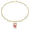 Talisman Idyllia cu tăieturi mixte, ursuleț, roz, placat cu aur Talisman Idyllia cu tăieturi mixte, ursuleț, roz, placat cu aur