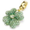 Talisman Idyllia în formă de trifoi, verde, placat cu aur Talisman Idyllia în formă de trifoi, verde, placat cu aur