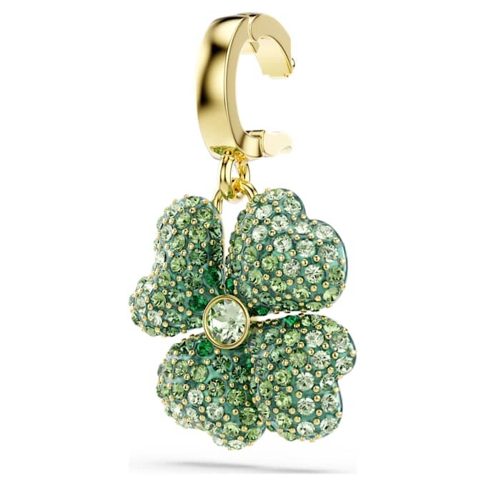 Talisman Idyllia în formă de trifoi, verde, placat cu aur Talisman Idyllia în formă de trifoi, verde, placat cu aur