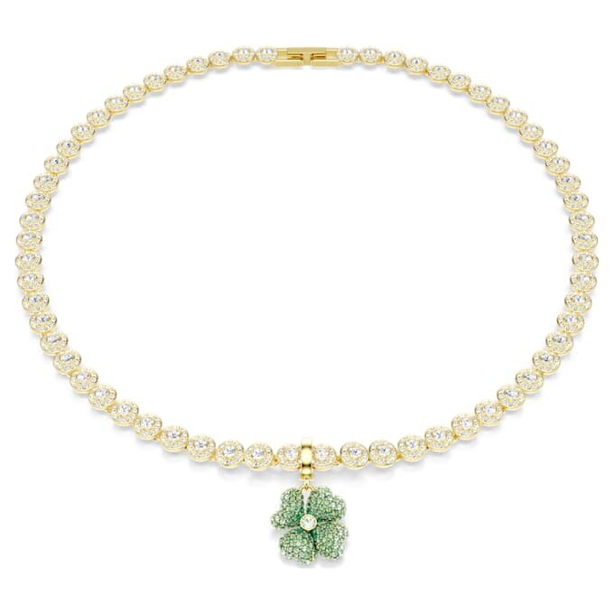 Talisman Idyllia în formă de trifoi, verde, placat cu aur Talisman Idyllia în formă de trifoi, verde, placat cu aur