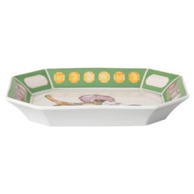 Tavă Idyllia din porțelan, cu motiv imprimat cu cristale, muscar, mare, multicoloră