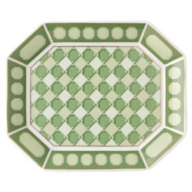 Tavă Signum din porțelan, mică, verde
