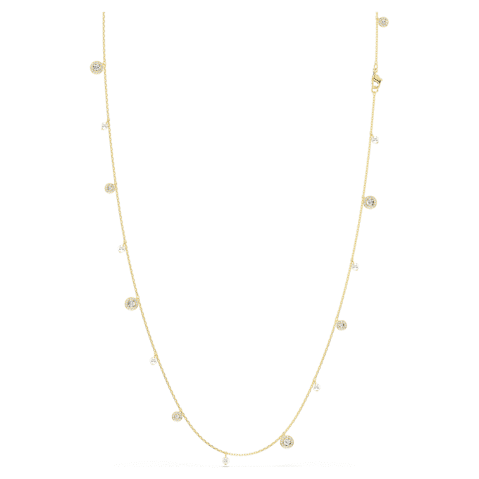 Una Angelic Strandage Crystal Pearl, tăietură rotundă, alb, placat cu aur Una Angelic Strandage Crystal Pearl, tăietură rotundă, alb, placat cu aur