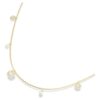 Una Angelic Strandage Crystal Pearl, tăietură rotundă, alb, placat cu aur Una Angelic Strandage Crystal Pearl, tăietură rotundă, alb, placat cu aur