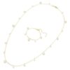 Una Angelic Strandage Crystal Pearl, tăietură rotundă, alb, placat cu aur Una Angelic Strandage Crystal Pearl, tăietură rotundă, alb, placat cu aur