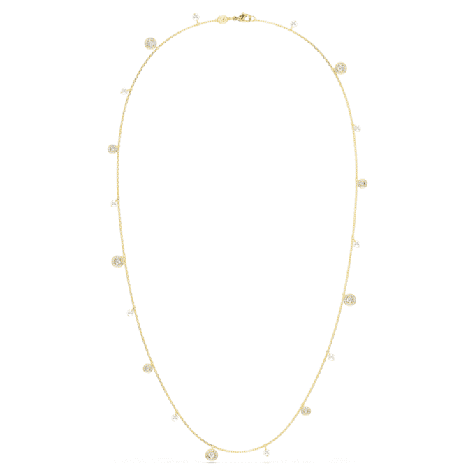 Una Angelic Strandage Crystal Pearl, tăietură rotundă, alb, placat cu aur Una Angelic Strandage Crystal Pearl, tăietură rotundă, alb, placat cu aur