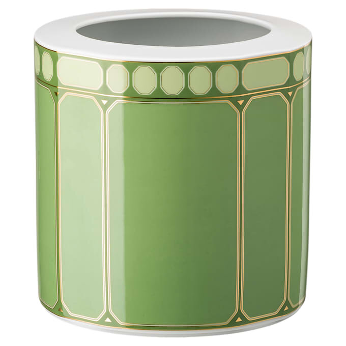 Vază Signum din porțelan, largă, verde Vază Signum din porțelan, largă, verde
